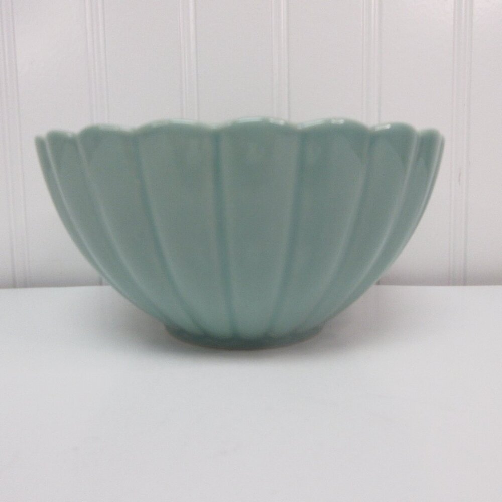 Set of 2 Pioneer Woman Colette Scalloped Cereal Bowl Green Stoneware